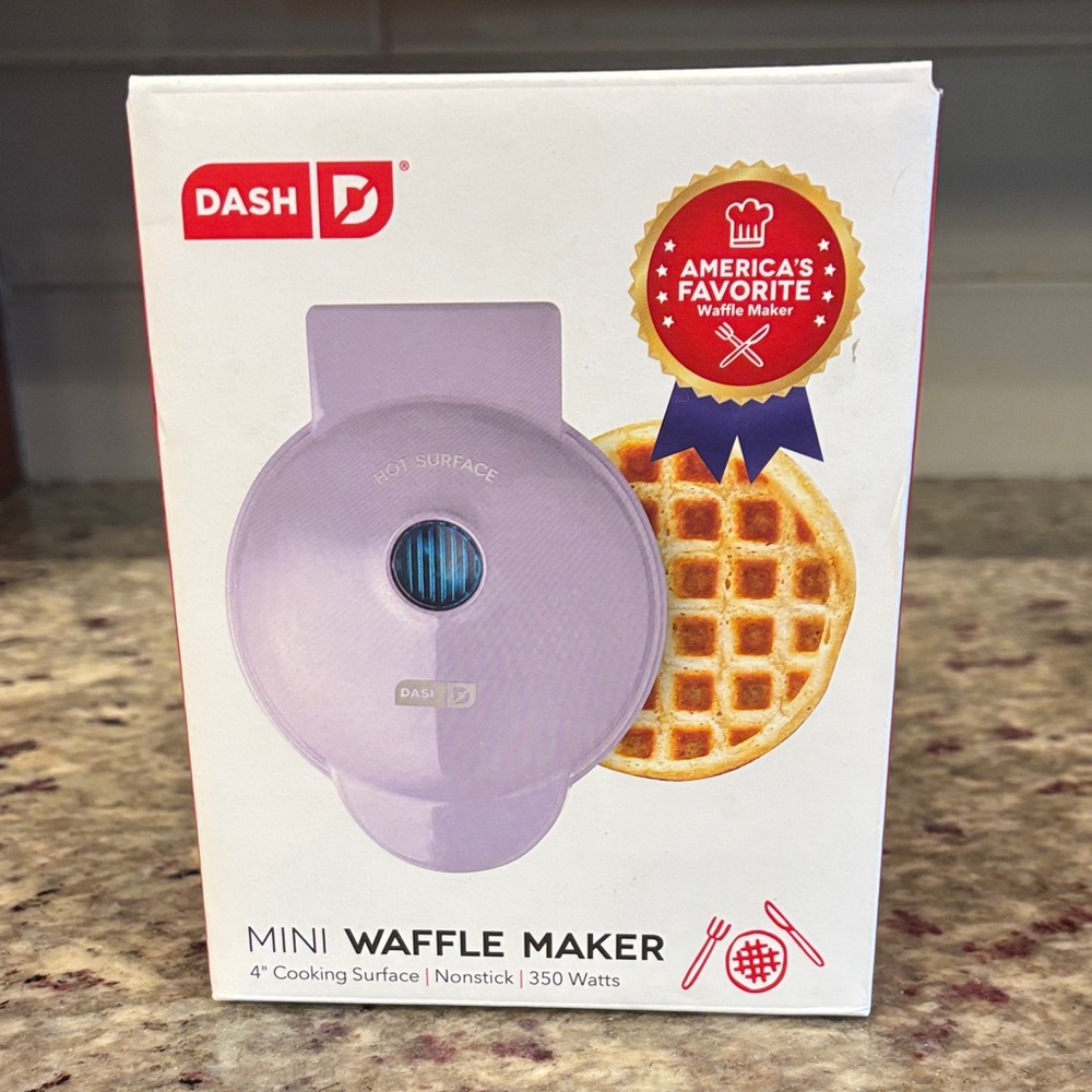 Ash Mini Waffle Maker - Purple BRAND NEW Never opened or used!